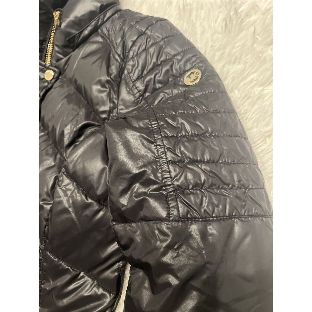 Women's Michael Kors Black Puffer Winter Coat Size Small‎ Knee Length NO HOOD - Picture 14 of 16